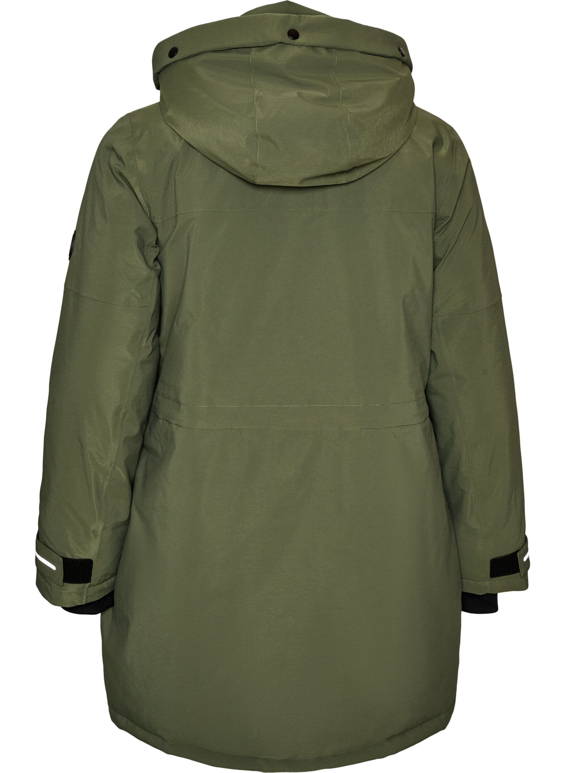 ZizzifashionWater-repellent parka with a hood and functional details, Green, Packshot image number 1