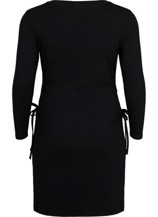 Close fitted dress with cut-out, Black, Packshot image number 1