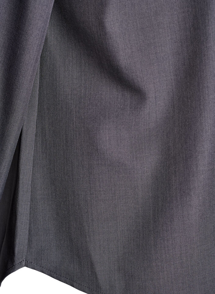 Shirt with collar and press buttons, Grey, Packshot image number 3