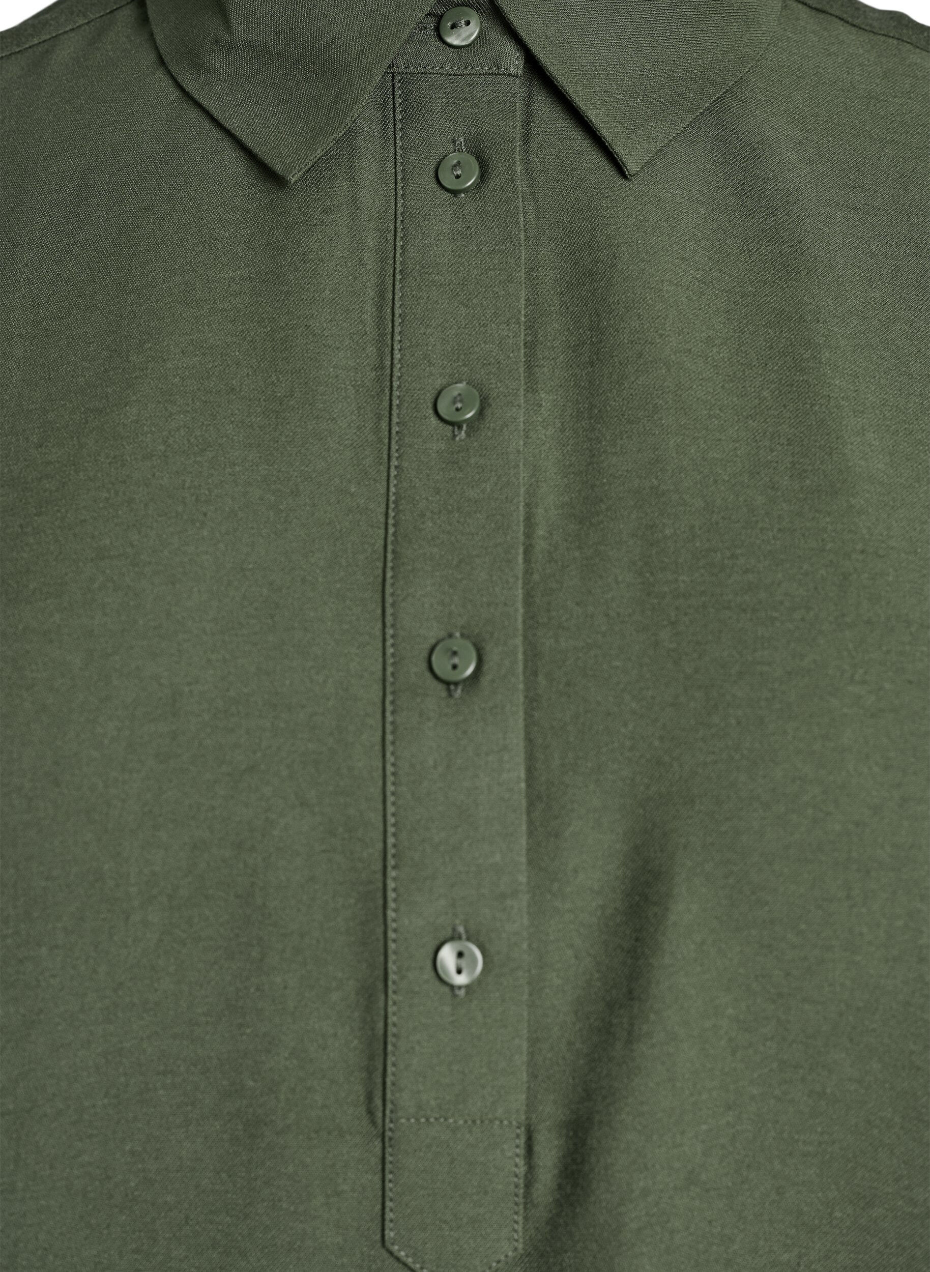 Zizzifashion Shirt blouse with button detail at the back, Green, Packshot image number 2