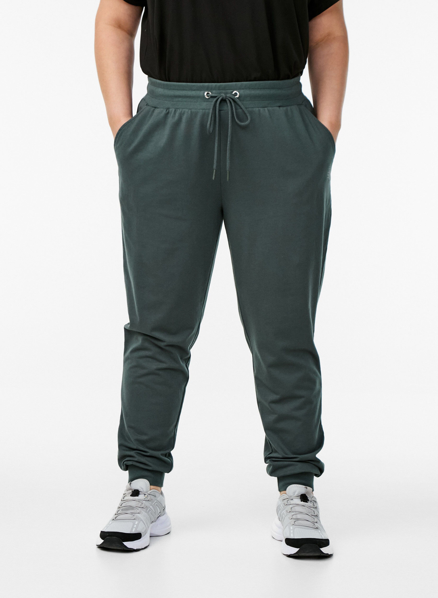 ZizzifashionLoose tracksuit trousers with pockets, Green, Model image number 2