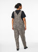 Leopard print denim dungarees, Brown, Model image number 1