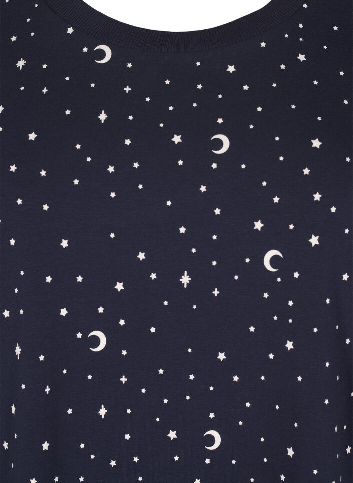 Night blouse with a print, Night Sky AOP, Packshot image number 2