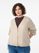 Knit cardigan with wool and bow buttons, Beige, Model image number 0