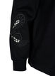 Sweatshirt with embroidered cut-outs, Black, Packshot image number 3