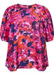 Blouse with 1/2 sleeves and a colourful print, Pink, Packshot image number 0