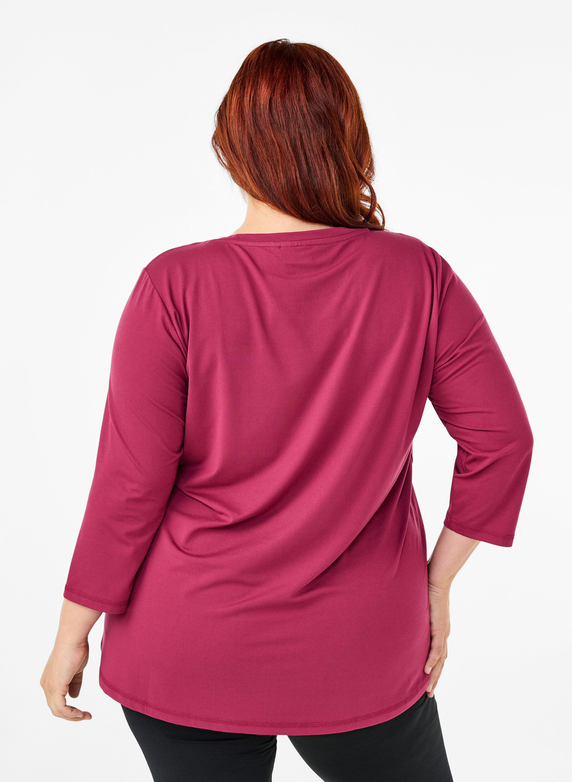 ZizzifashionTraining blouse with 3/4 sleeves, Red, Model image number 2