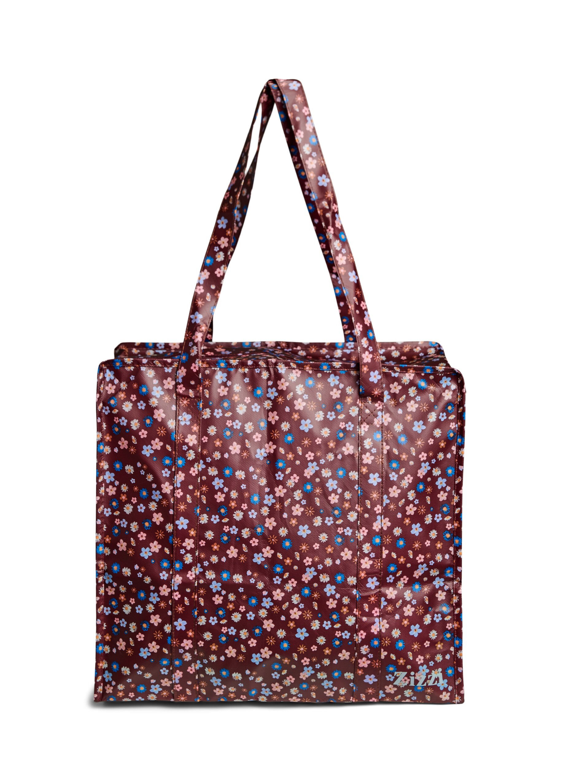 ZizzifashionShopping bag with zipper, Brown, Packshot image number 1