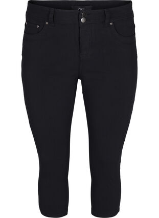 Tight fit Capri pants in a viscose blend, Black, Packshot image number 0
