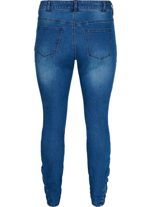 Super slim Amy jeans with bows, Dark blue, Packshot image number 1