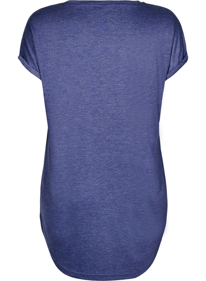 Short sleeve nightgown with text print, , Packshot image number 1