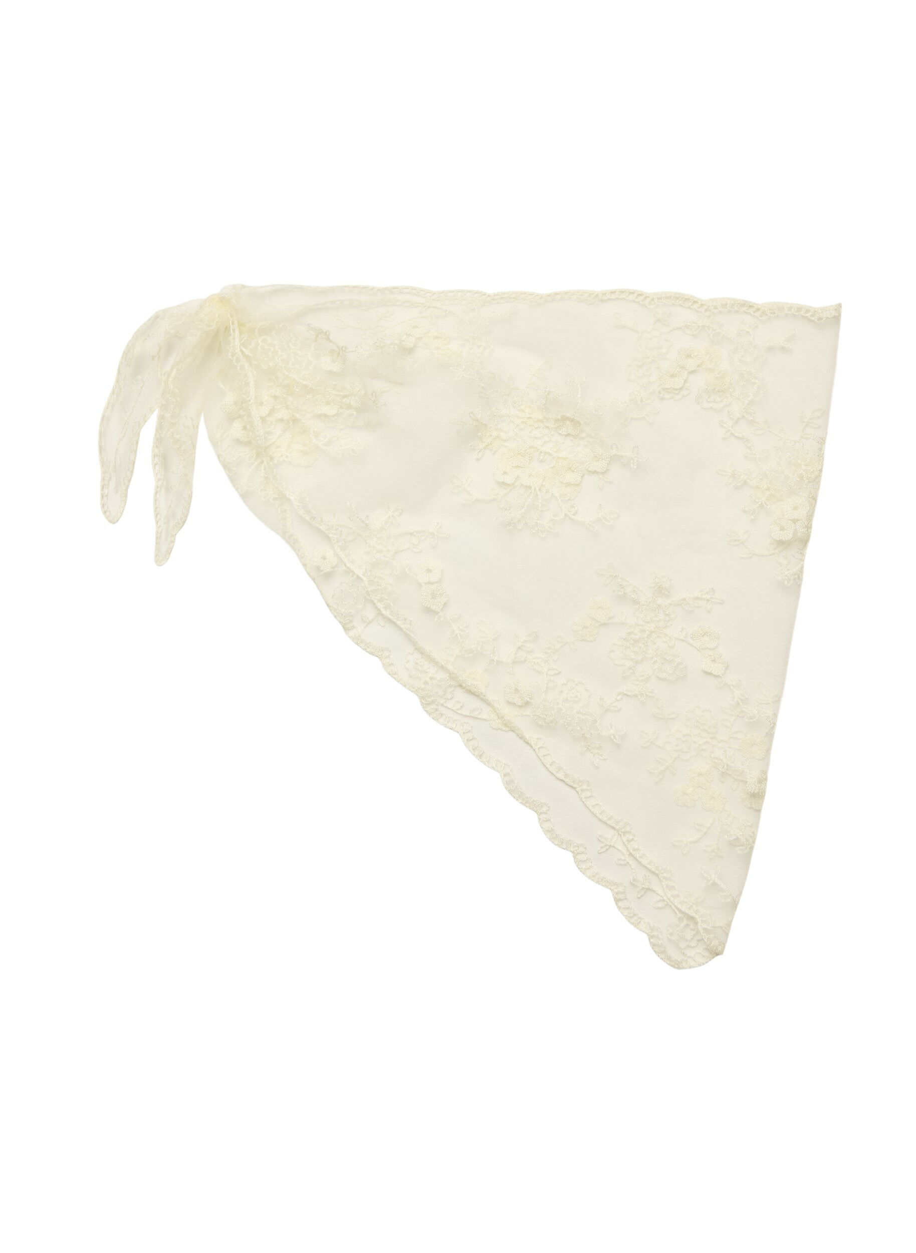 Triangular lace scarf
