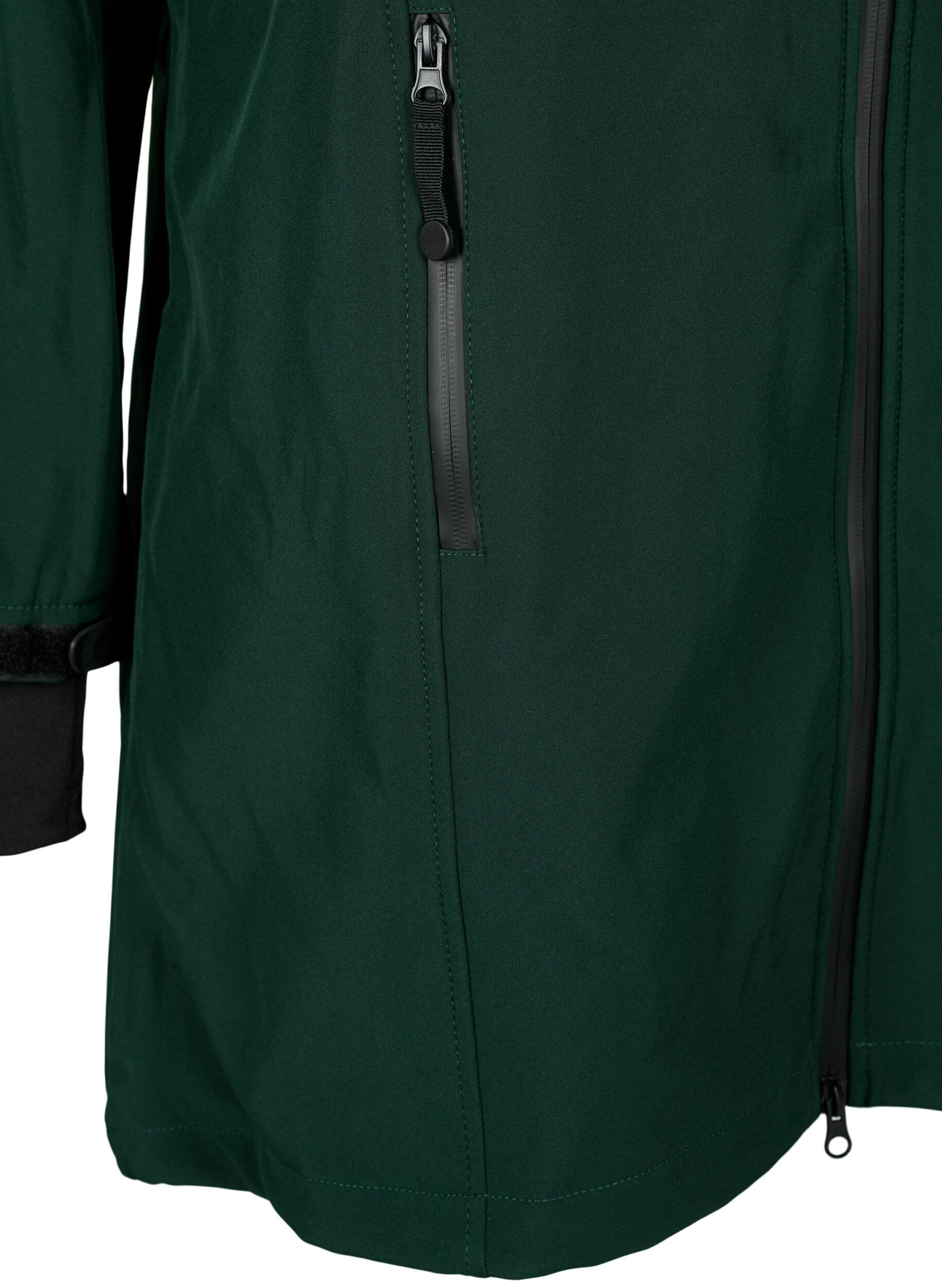 ZizzifashionSoftshell jacket with detachable hood, Green, Packshot image number 3