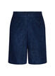 High-waisted lace Bermuda shorts, Blue, Packshot image number 0