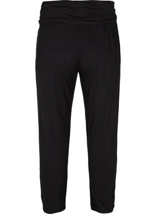 Loose viscose blend trousers, Black, Packshot image number 1