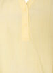 Short-sleeved blouse in a viscose blend with texture and ruffle sleeves, Yellow, Packshot image number 2