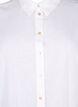 Long shirt in cotton blend with linen, White, Packshot image number 2
