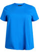 Basic cotton T-shirt with round neck, Blue, Packshot image number 0