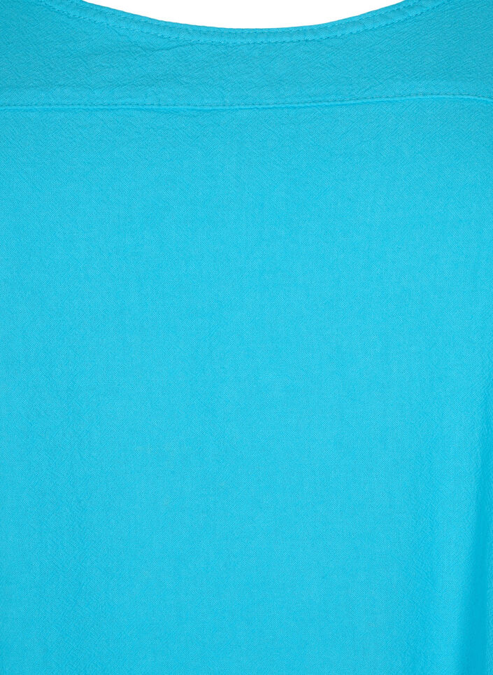 Short-sleeved cotton dress, Blue, Packshot image number 2