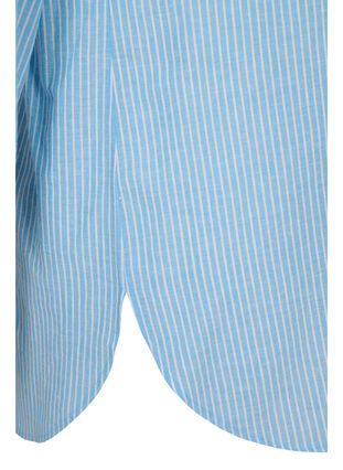Striped shirt in 100% cotton, Lichen Blue Stripe , Packshot image number 3