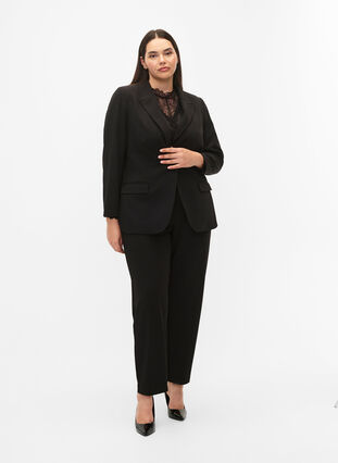 Classic trousers with pockets, Black, Model image number 4