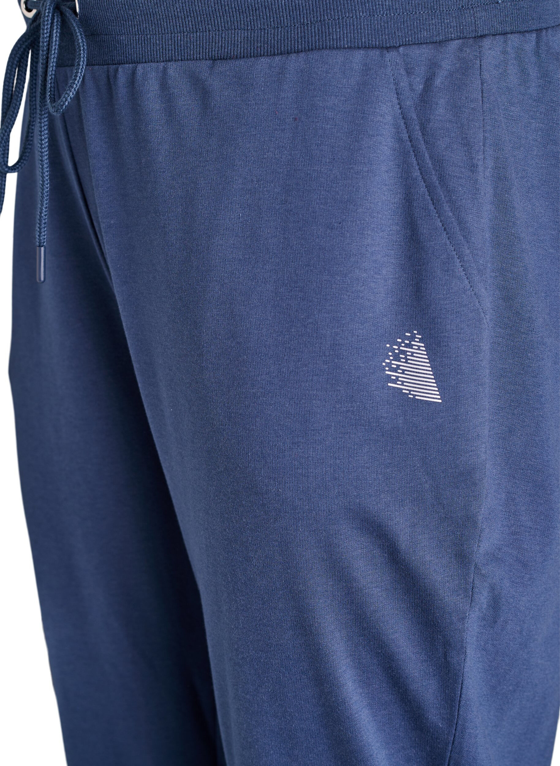 Zizzifashion Loose workout trousers with pockets, Blue, Packshot image number 2