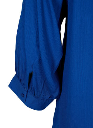Viscose tunic with 3/4 sleeves, Monaco Blue, Packshot image number 3