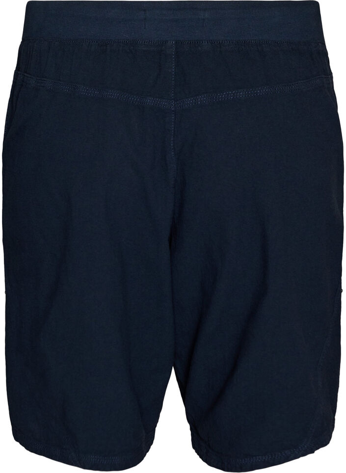 Loose cotton shorts with pockets, Blue, Packshot image number 1