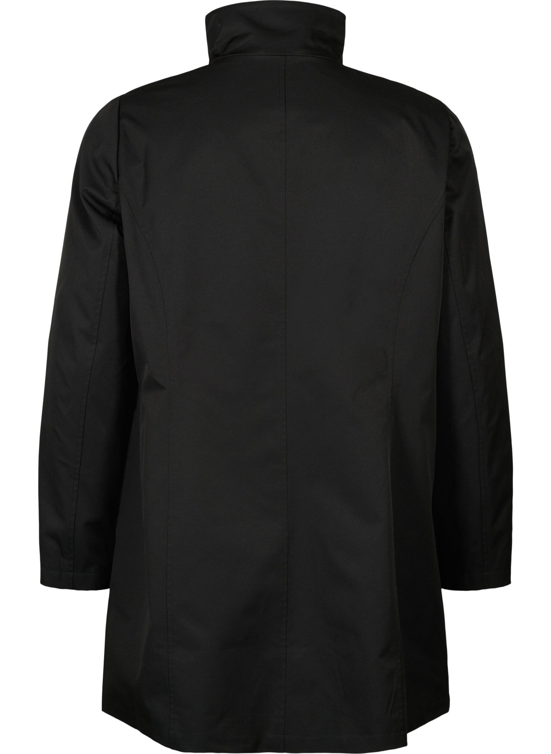 Zizzifashion Jacket with pockets and high collar, Black, Packshot image number 1