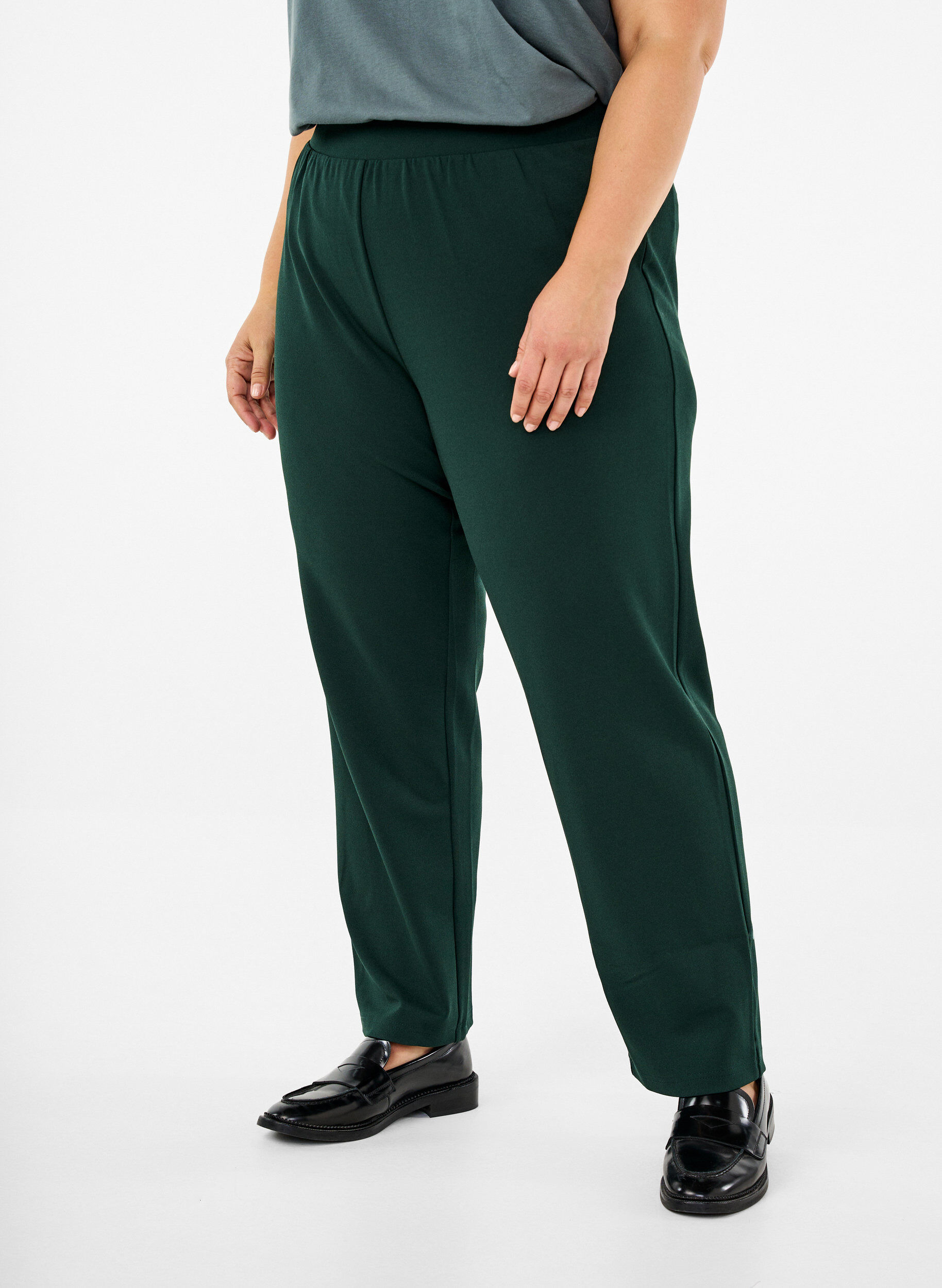 ZizzifashionStraight fit trousers, Green, Model image number 2