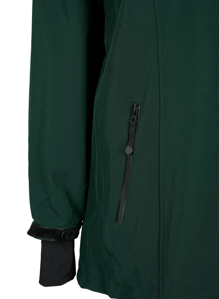 Short softshell jacket with detachable hood, Green, Packshot image number 3