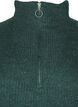 Knitted sweater with high neck and zipper, Green, Packshot image number 2