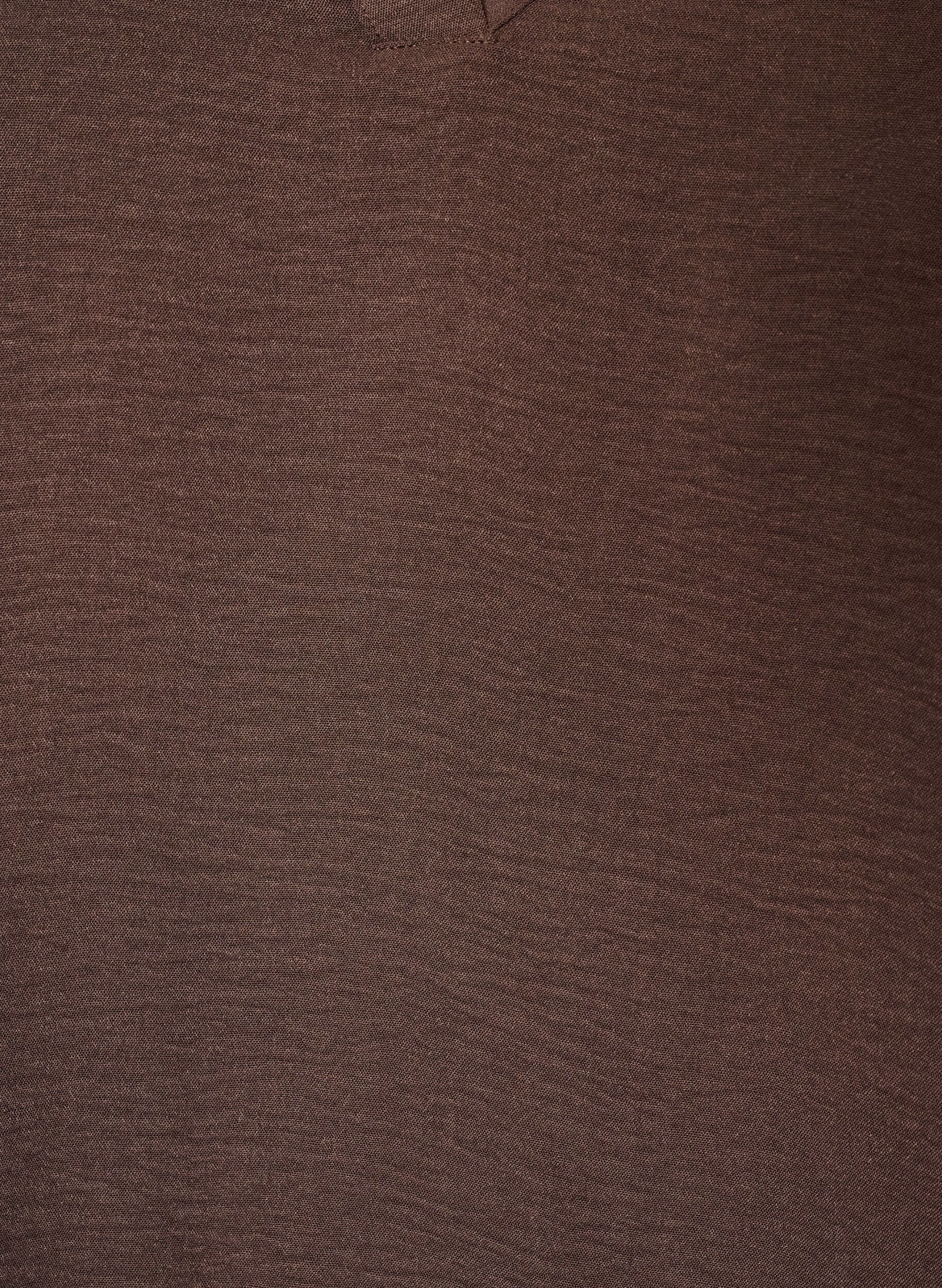 ZizzifashionBalloon silhouette blouse with V-neck, Brown, Packshot image number 2
