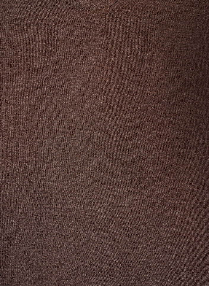 Balloon silhouette blouse with V-neck, Brown, Packshot image number 2