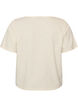 Textured cotton blouse with button fastening, Vanilla, Packshot image number 1