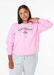 Sweatshirt with text print, Pink, Model image number 0