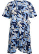 Floral wrap dress with short sleeves, Blue, Packshot image number 0