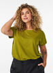 Short sleeved cotton blend t-shirt, Green, Model image number 0