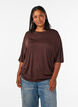 Loose T-shirt in viscose jersey, Brown, Model image number 0