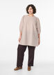 Tunic with A-line shape and short balloon sleeves, Beige, Model image number 1