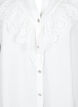 Viscose shirt blouse with ruffles, Bright White, Packshot image number 2