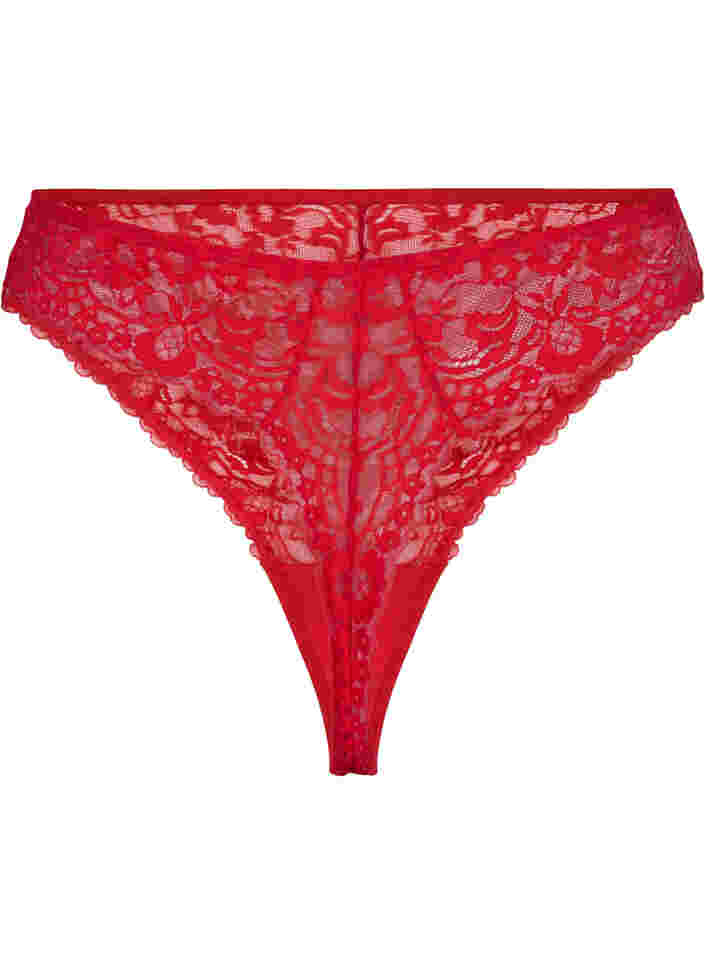 Lace G-string with regular waist, Red Ass., Packshot image number 1
