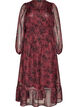 Maxi dress with floral print and smocking, Dark Bordeaux, Packshot image number 0