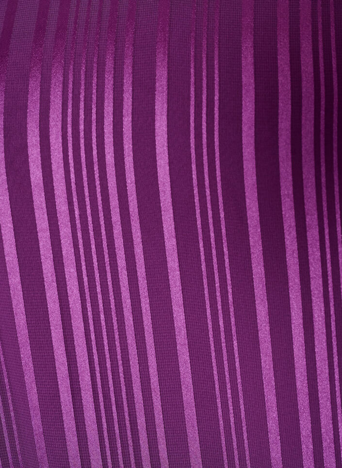 Striped blouse with a balloon shape, Purple, Packshot image number 2