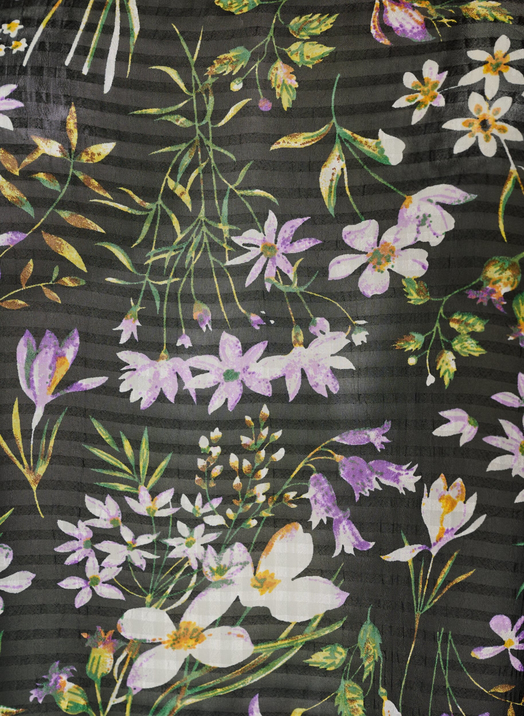 ZizzifashionBlouse with floral print and V-neck, Black, Packshot image number 2