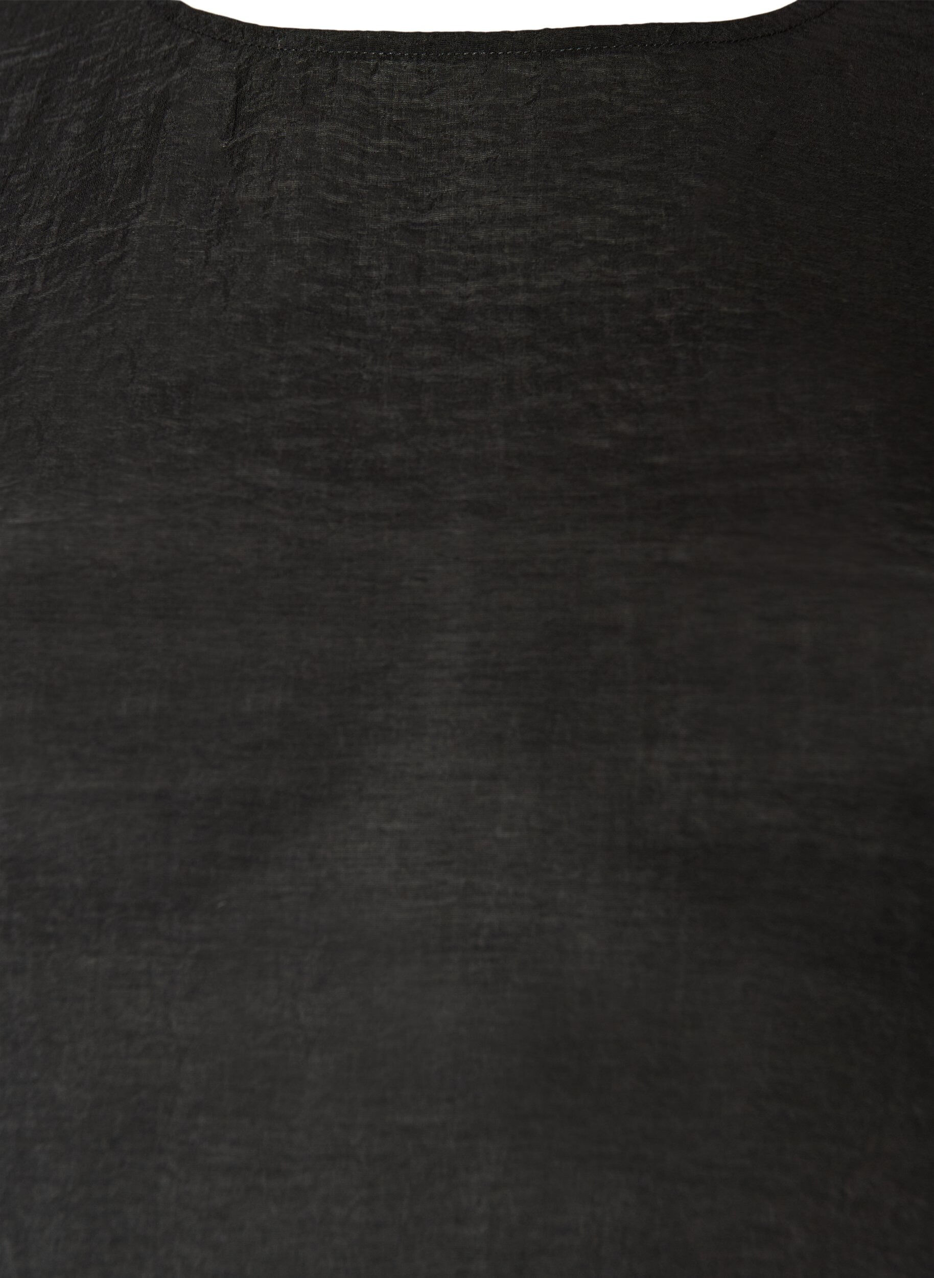 ZizzifashionBlouse with balloon shape and wing sleeves, Black, Packshot image number 2