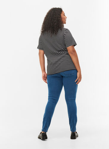High-waisted super slim Amy jeans , Mid Blue, Model image number 1