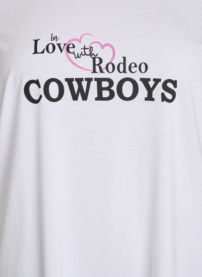T-shirt with motif, White, Packshot