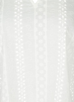 Cotton blouse with broderie anglaise, Bright White, Packshot image number 2