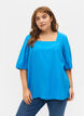 Balloon sleeve blouse, Indigo Bunting, Model image number 0